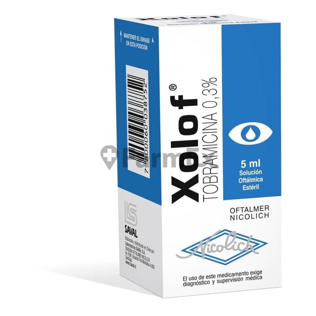 Xolof Solución Oftálmica 0,3 % x 5 mL Farmex-Fonasa-Persistente